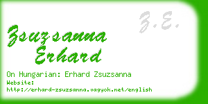 zsuzsanna erhard business card